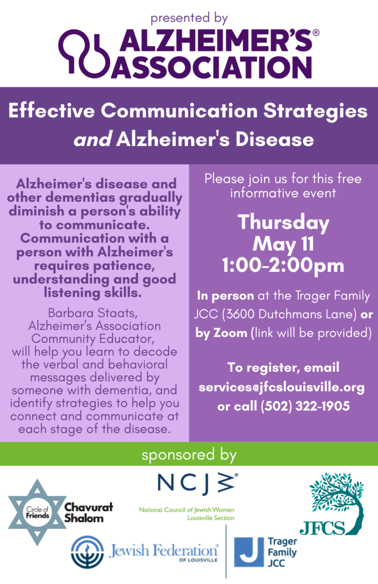 Effective Communication Strategies And Alzheimers Disease Louisville